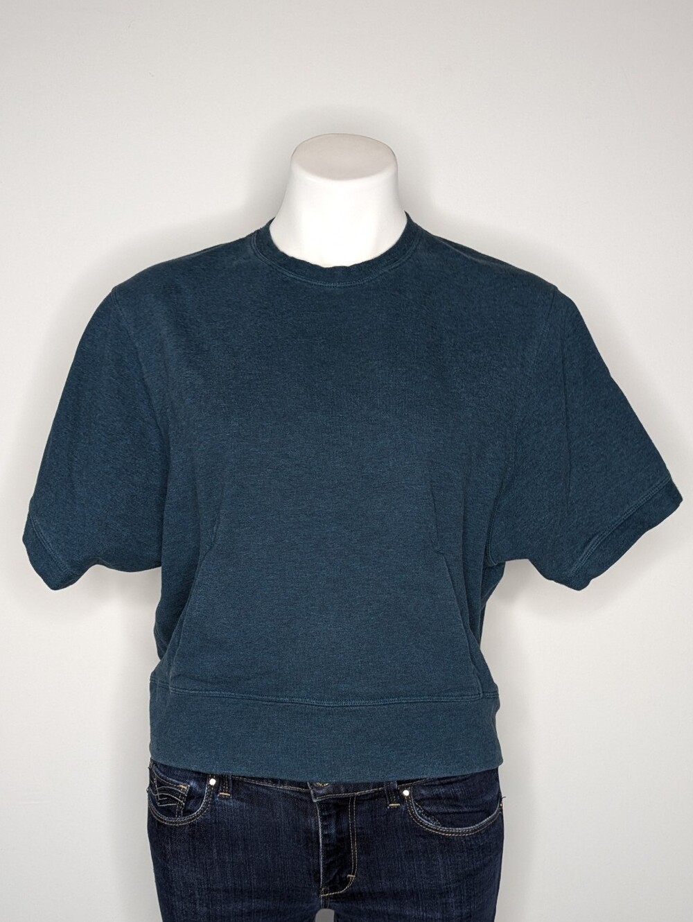 Lululemon Blissed Out Heathered Blue Short Sleeve Pullover Sweatshirt 4